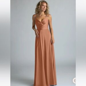 Azazie | Bronzer | Bridesmaid Dress | Altered for 5’ 7’’ with 2 inch heels